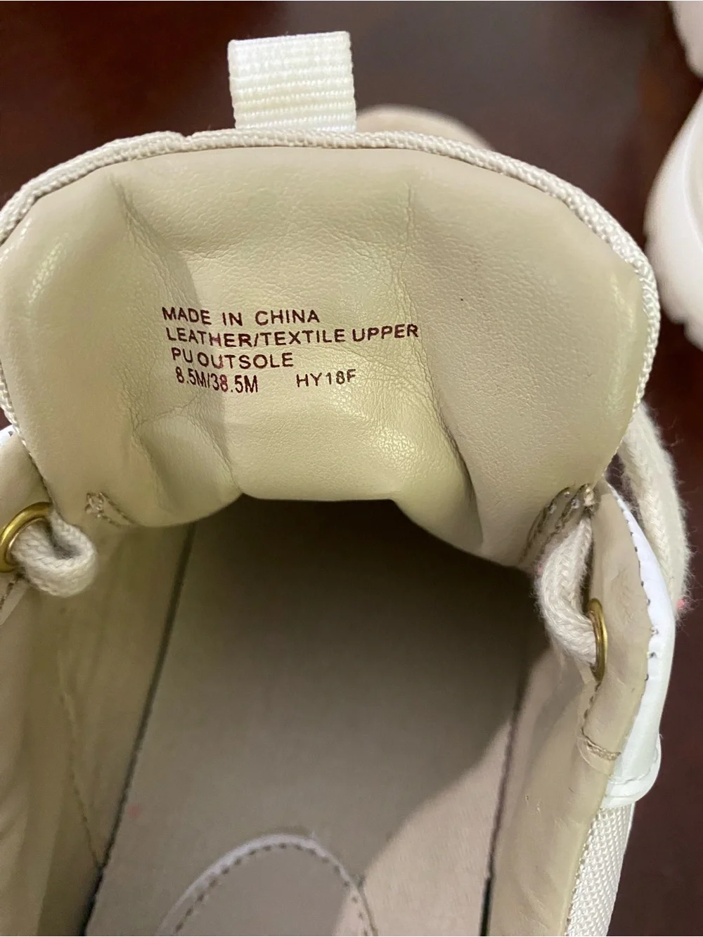 Michael Kors Cream and Tan Platform Lace-Up Sneakers